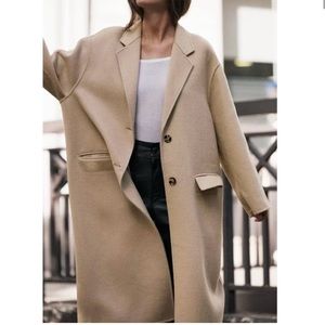 Zara double faced wool blend coat